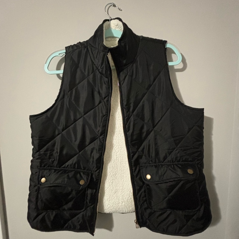 Black Quilted Vest